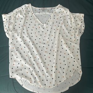Loft Polka-Dot Blouse